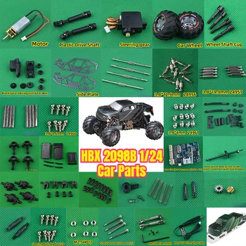 HBX 2098B 1/24 RC Mini Tırmanma Araba Parçaları Tekerlek Motoru ESC Direksiyon Dişlisi Yan Plaka Konut Tahrik Mili Lastik Tekerlek Mili Fincan