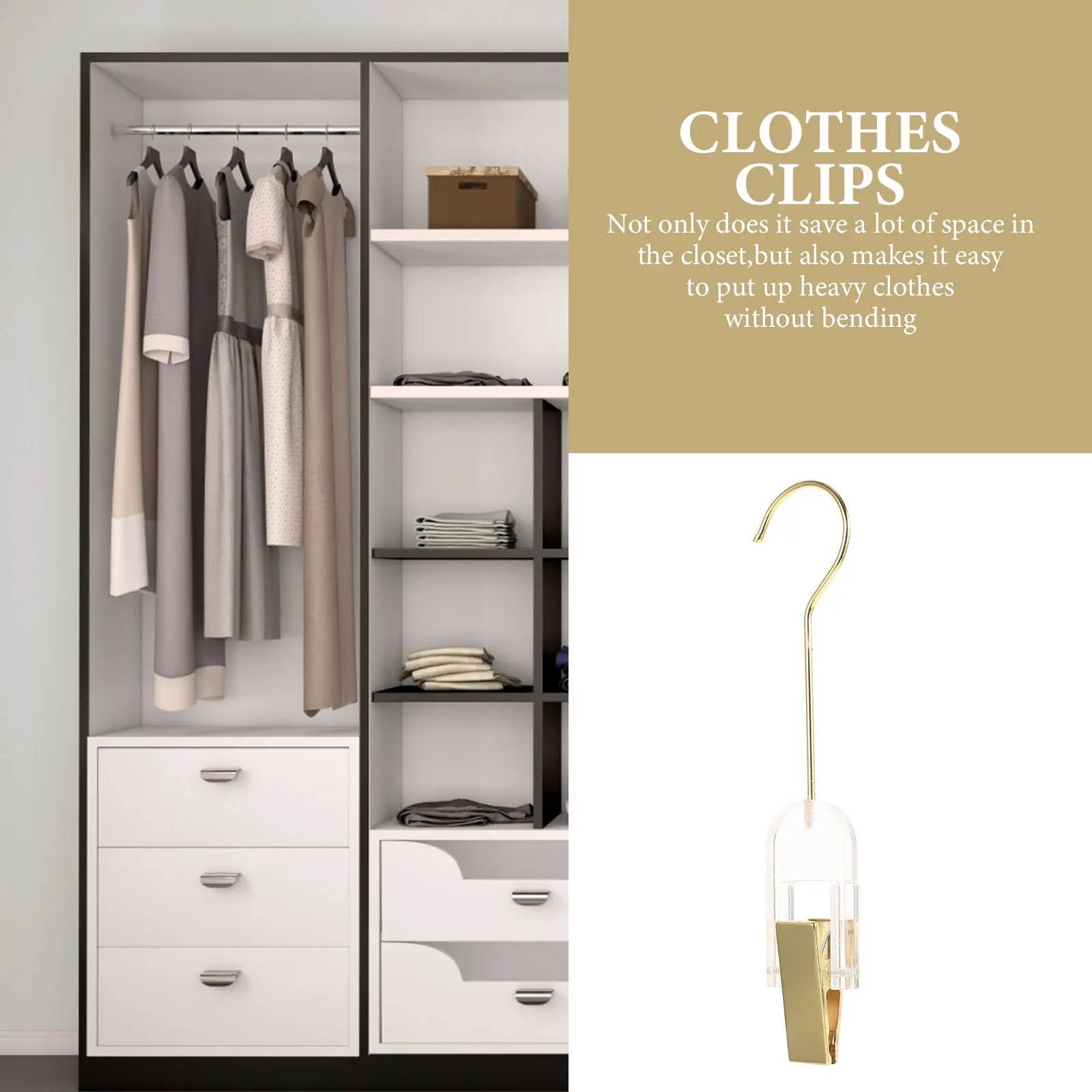 

2Pcs Heavy Duty Clothes Clips Hook Adjustable Multi-Function Pants Skirt Hangers Boot Hat Scarf Clip Closet Organizer