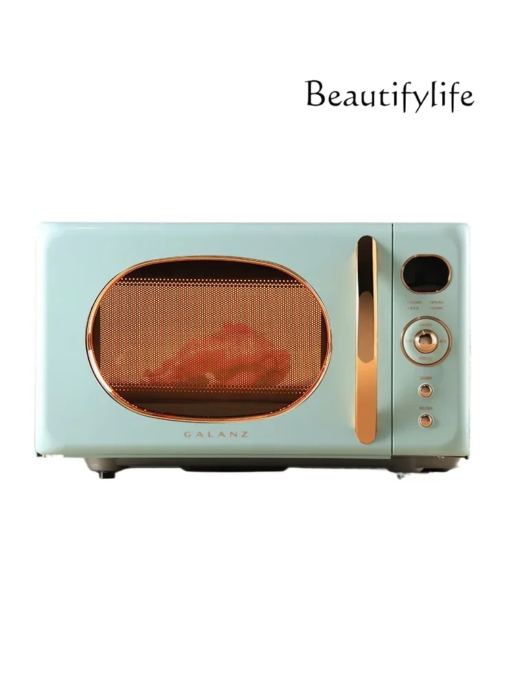 

Fresh color scheme Microwave oven Small mini retro integrated household oven Light wave stove