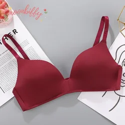 Sexy No Wire Push Up Underwear Women Seamless Bra Girls Students Breathable Thin Bras Female's Bra Breathable Gathered Lingerie