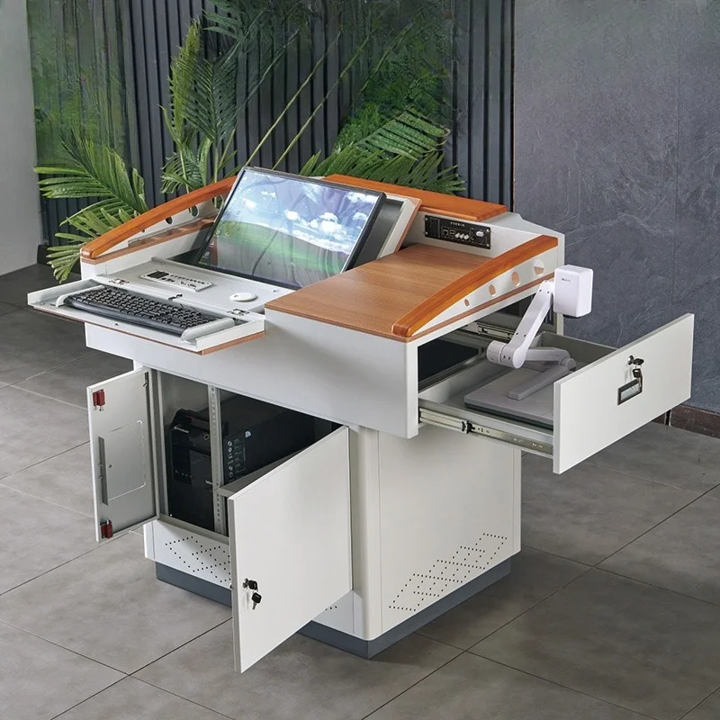 Advanced Steel Multimedia Podium School Project Lockable Protection