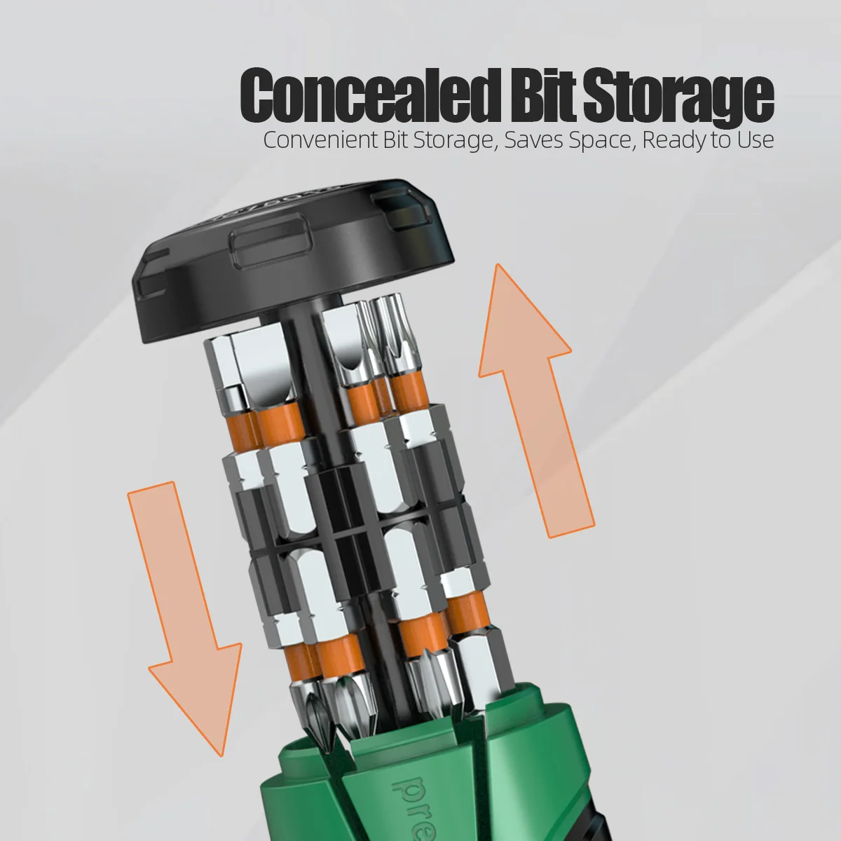 LAOA Set di cacciaviti a cricchetto 12 in 1 Punte magnetiche Utensili manuali professionali per riparazioni domestiche e progetti fai-da-te