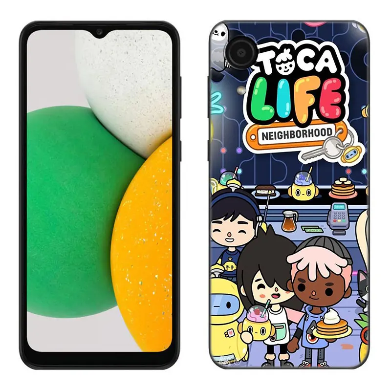 Toca Life World Game Phone Case For Samsung Galaxy A01 A03 Core A04 E A02 A05 A10 A20 A21 A30 A50 S A6 A8 Plus A7 Black Cover