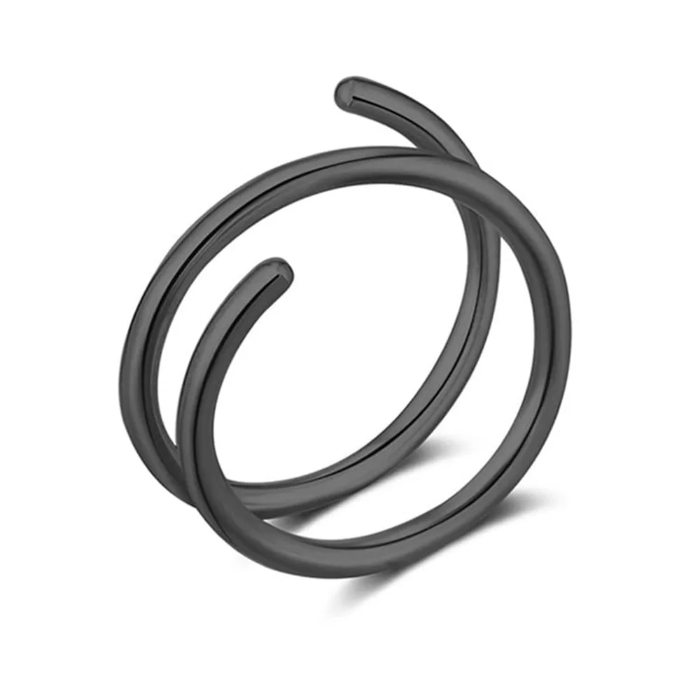 1PC Stainless Steel 316 Double Spiral or Double Layers Nose Ring Hoop Septum Cartilage Tragus Lip Piercing Body Jewelry view 2
