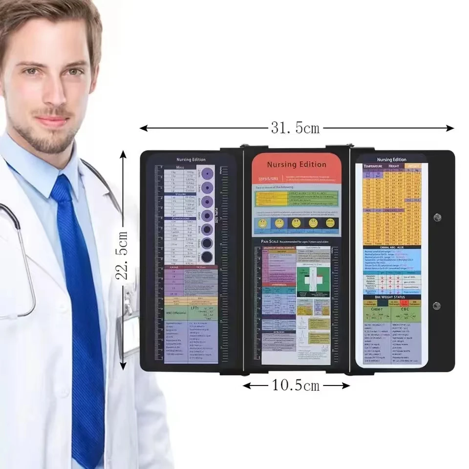 Nursing Clipboard Foldable Clipboard Nursing Edition Aluminum 3 Layers Foldable Clipboard