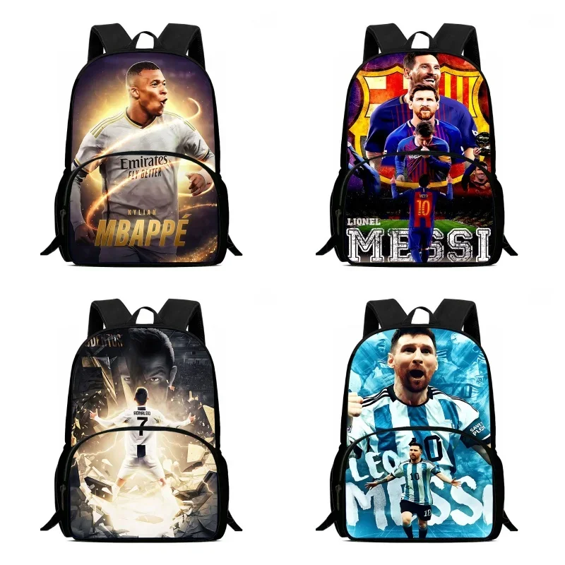 

Football Star C-R-7 Child School Backpack with Front Pocket ,Cartoon School Bags for Boys,Kids Bookbags for Pupil Students