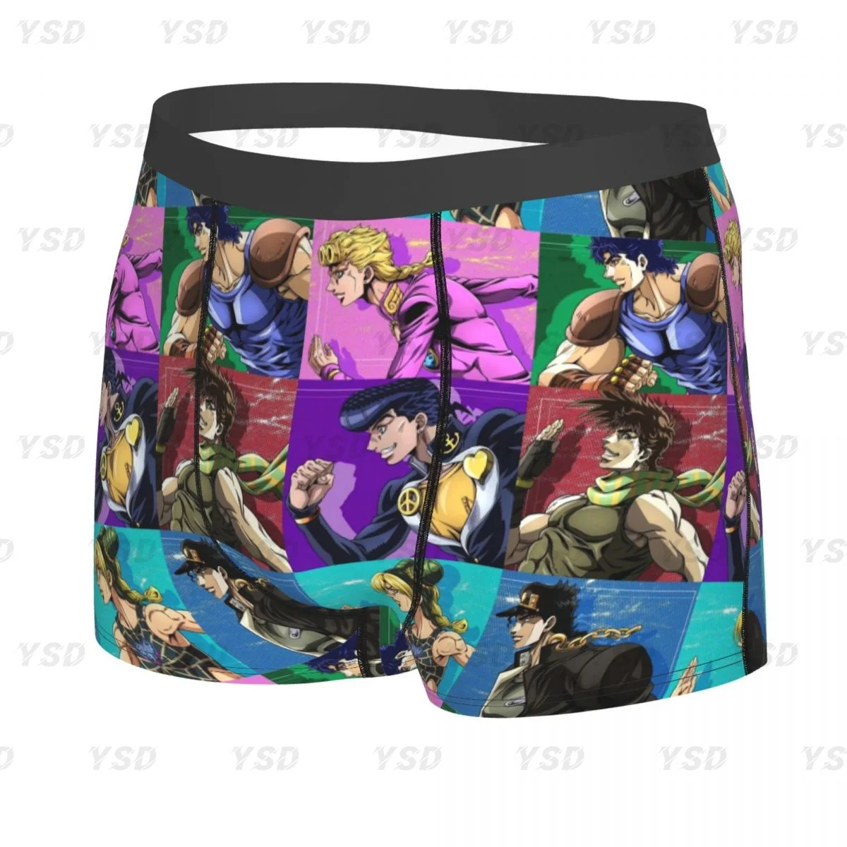 Jojo Bizarre Adventure Men\'s Boxer Briefs, Highly Breathable Underwear,High Quality 3D Print Shorts Birthday Gifts