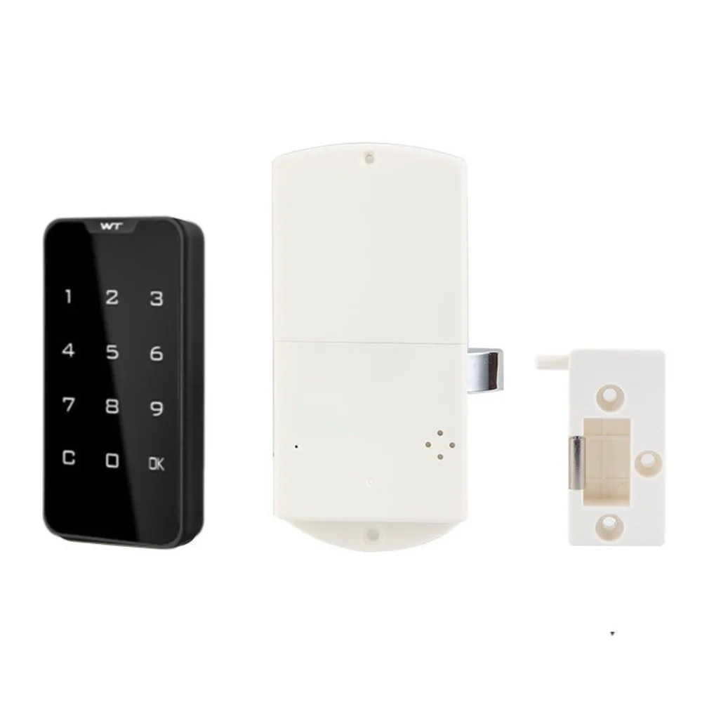 Battery Powered Electric Cabinet Lock Automatic Locking Keyless Touch Keypad Password Drawer Lock Public Mode Access Control