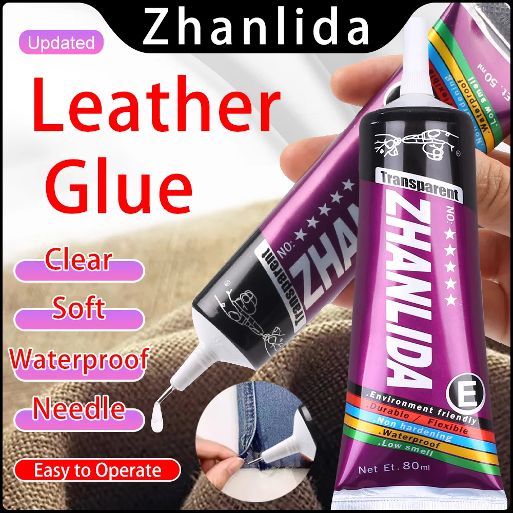 Imagem -05 - Zhanlida-cola Transparente com Aplicador de Precisão Reparação Lcd Telefone Adesivo Contato Tecido Couro Brinquedos Roupas Metal 15 ml 50 ml 80ml