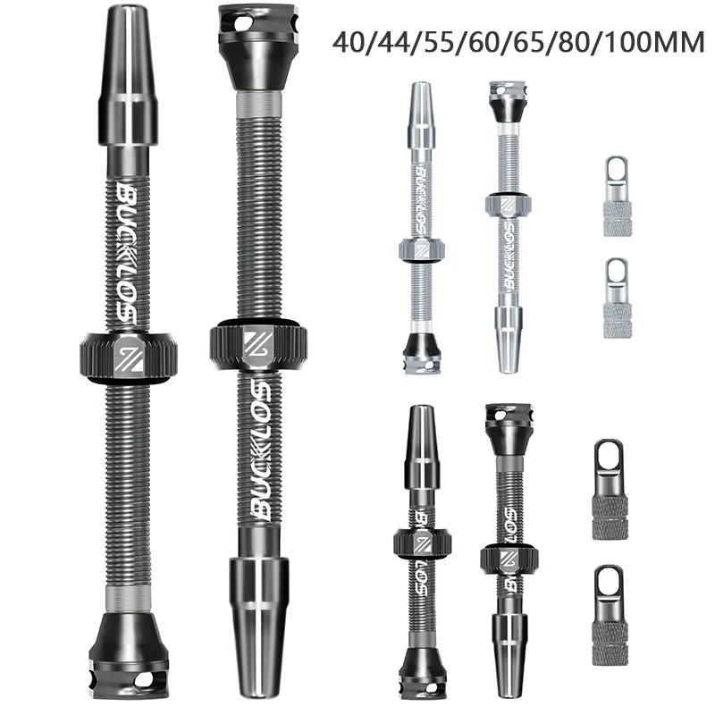 

BUCKLOS Tubeless Tire Valve 40/44/55/60/65/80/100MM Carbon Bike Wheelset Tire Valve Professional Road Bicycle Tubeless Valves