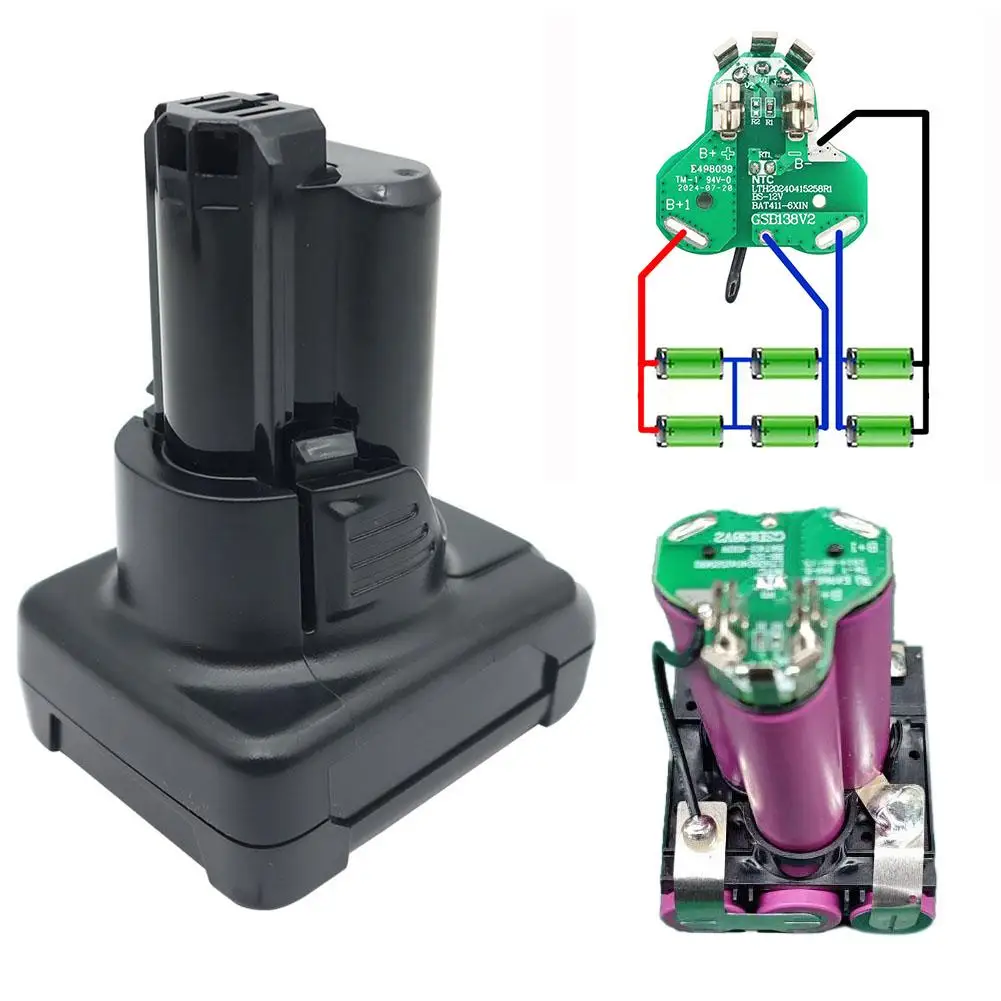Caixa de plástico para bateria de íon-lítio bat420, 3/6 núcleos, proteção de carregamento pcb, 6ah, 5ah, acessórios, material, placa de carcaça, testi h6t9