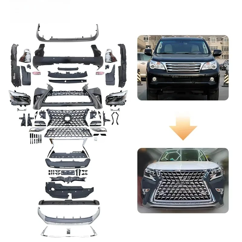 Gx460 Body Kit Upgrade 2020 Model Grill Headlights Tail Light Bumper Parts For 2010-2013 GX 460 Facelift Accessories 2