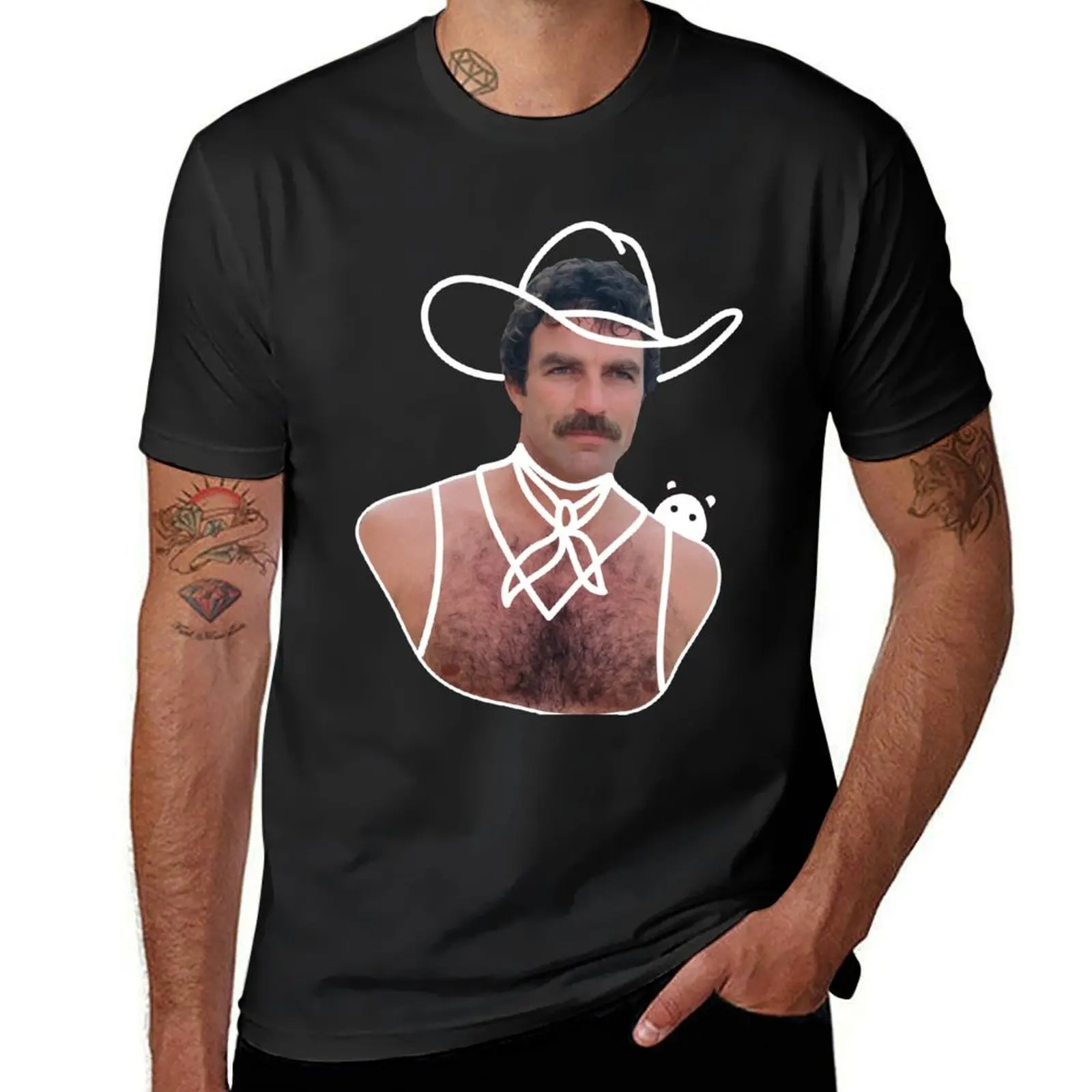 

Tom Selleck T-Shirt oversized graphic tee new edition customs design your own sweat black t shirts for men