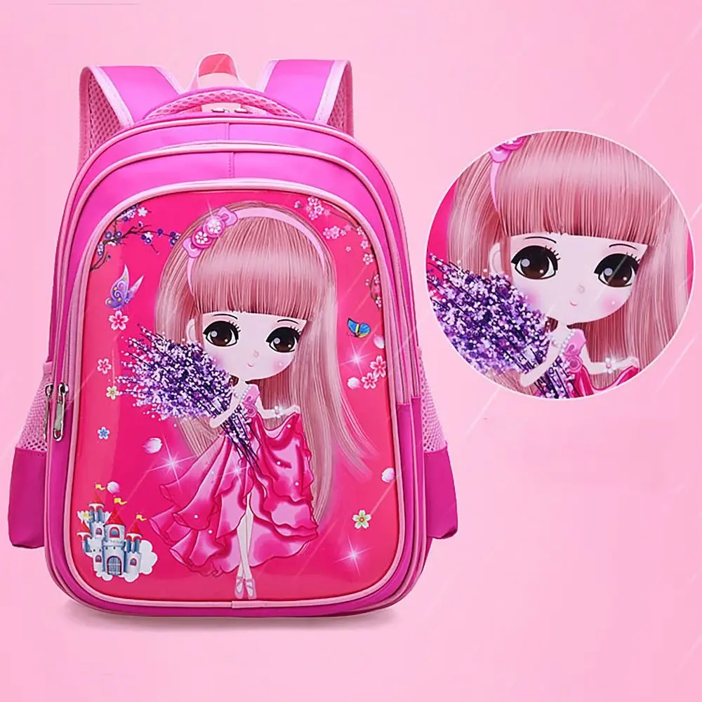 Cute Large Capacity Schoolbag Washable Waterproof Versatile Backpack Breathable Back Pad Cartoon Travel Bag Student