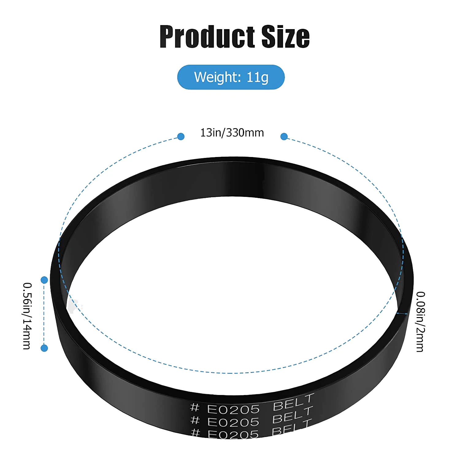 Eureka Aspirador Belt Peças, E0205 Peças de reposição para Eureka PowerSpeed, leve, modelo NEU180, 4 Pack