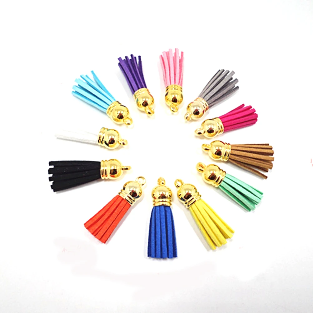 

50pcs Tassel Pendant Pendant Accessories Fashionable Mini Jewelry Keychain DIY Craft Material Elastic B Charm