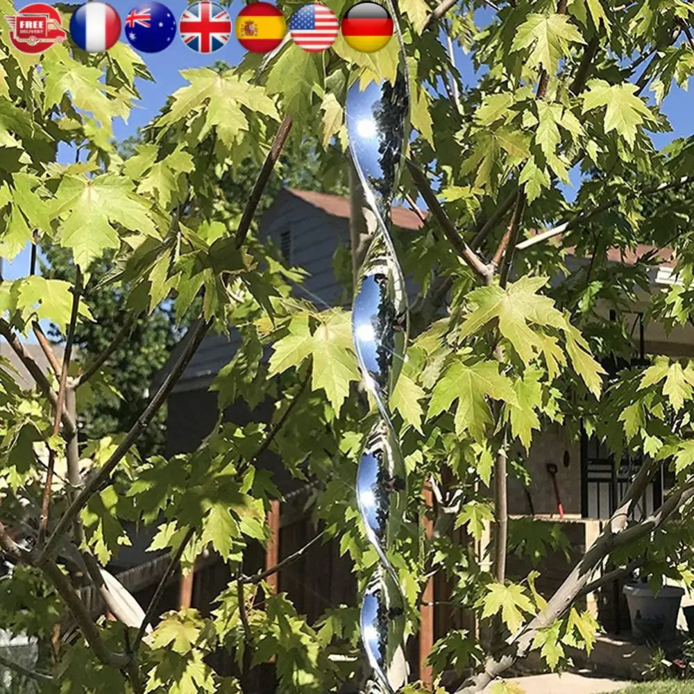 

12 шт., палочки для отпугивания птиц, скручивающие ветром, спиральные стержни для отпугивания, садовый двор, уличные подвесные аксессуары, декор для праздничной вечеринки