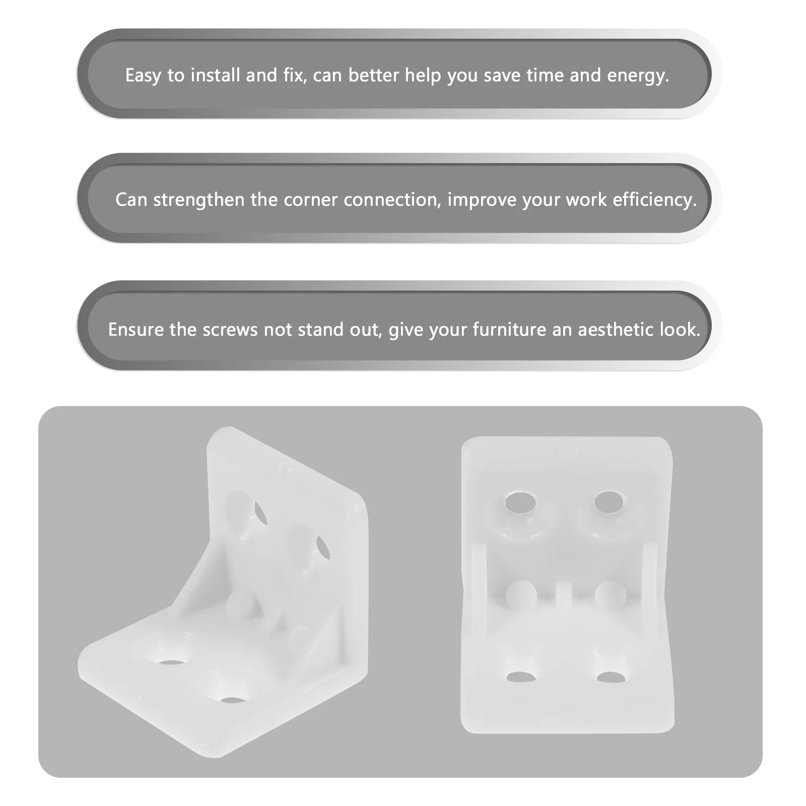 

100 Furniture Right Angle Braces Durable Corner Bracket Practical Repair Plates Mending Joining Plate Stable Fixing