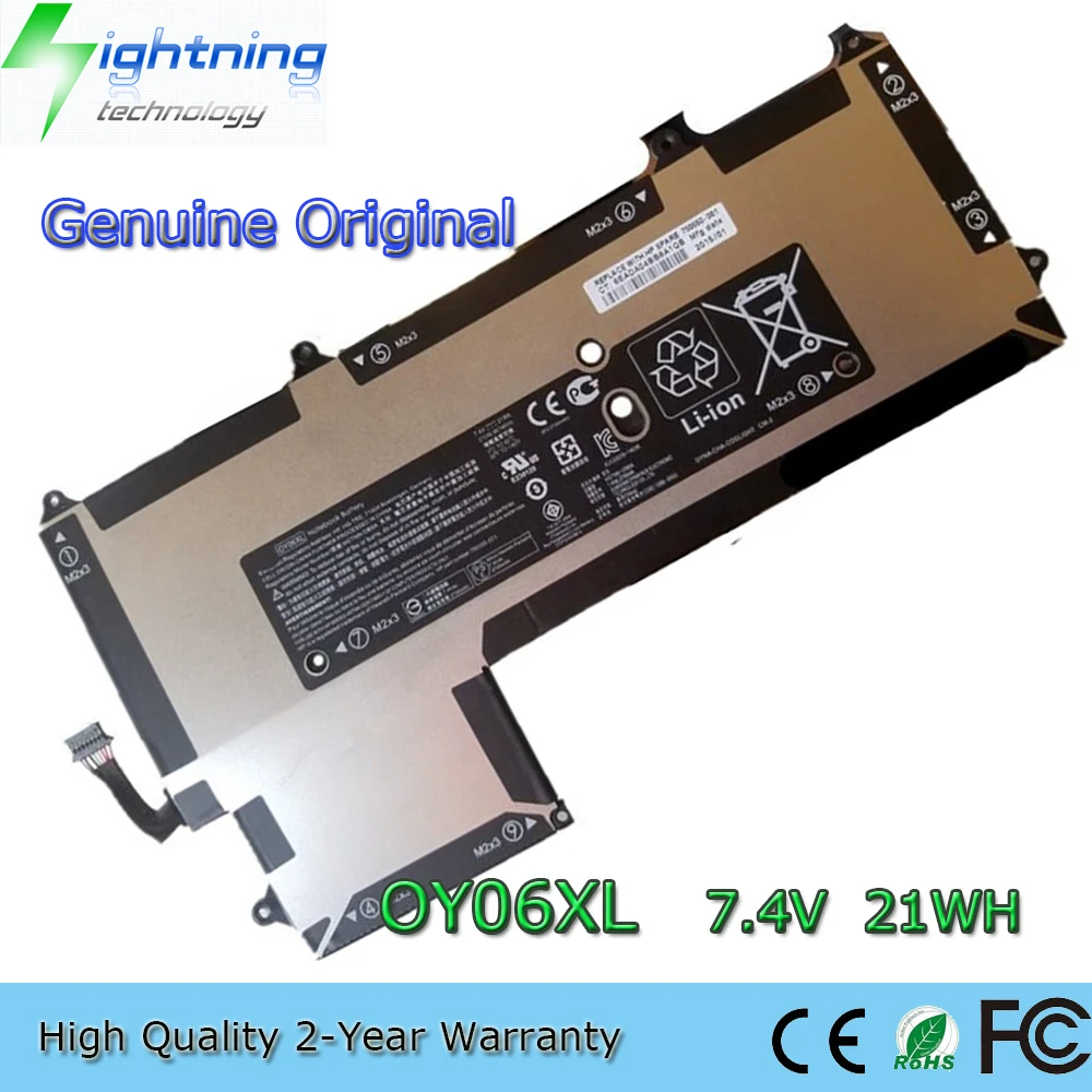 

New Genuine Original OY06XL 7.4V 21Wh Laptop Battery for HP Elite x2 1011 G1 HSTNN-DB6A 750550-006 750550-001