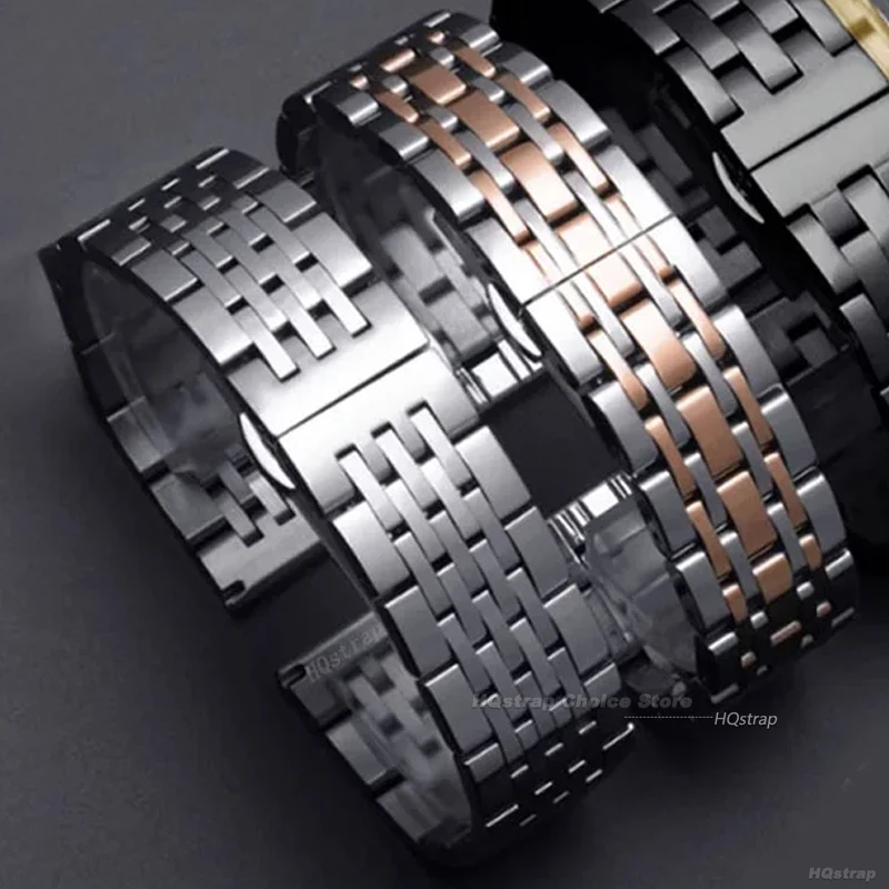 Solid Stainless Steel Watch Strap for Citizen 18mm 20mm 22mm Bracelet for Tissot Flat Curved End Wristband Replacement Strap