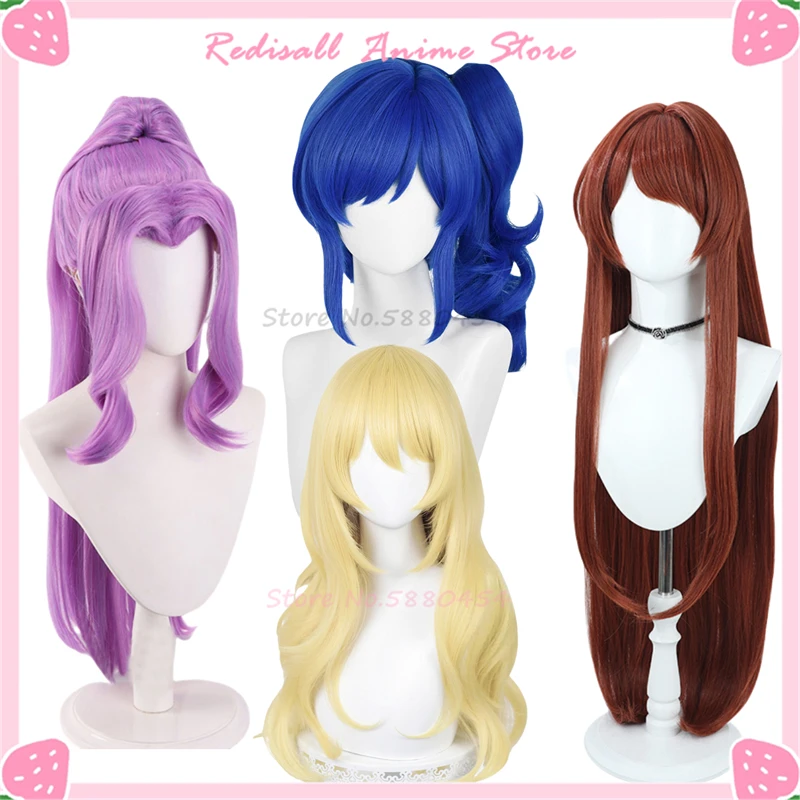 

Aikatsu Cosplay Wig Kiriya Aoi Shibuki Ran Hoshimiya Ichigo Kanzaki Mizuki Heat Resistant Synthetic Hair Ponytail Bangs