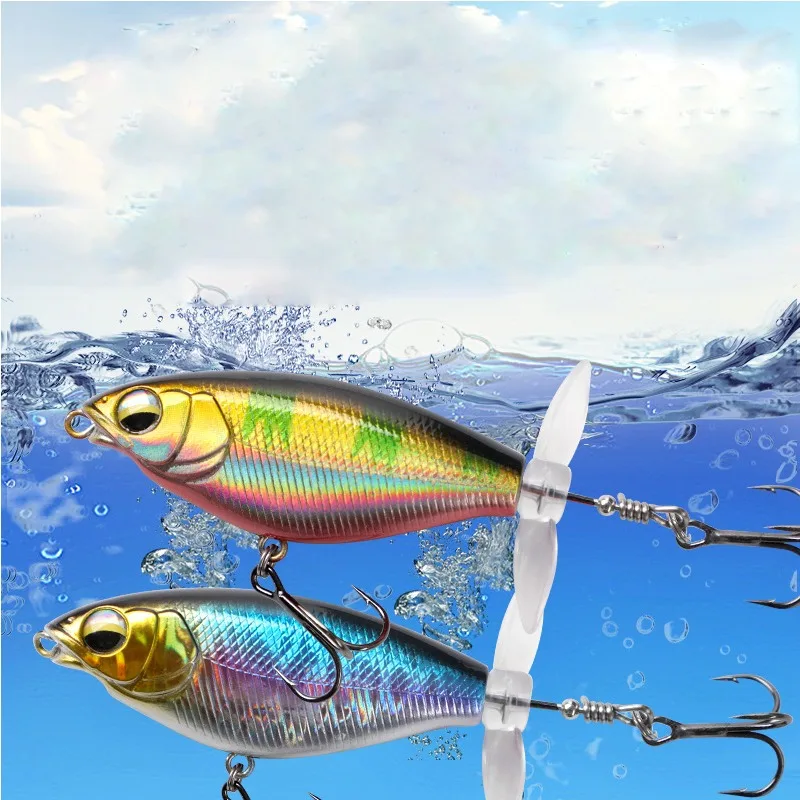 Rotating Bait, Double Snail Design, Artificial Bait, Hard Bait 6g 11g Bait, Fishing Bass Mandarin Fish Tail Spinner Sea Fishing