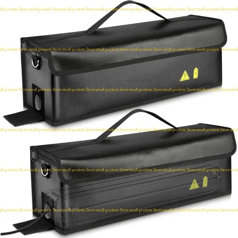 R1WD مقاوم للماء مقاومة للحريق حقيبة التخزين دراجة كهربائية بطارية السلامة حقيبة سعة كبيرة للصدمات حمل #3
