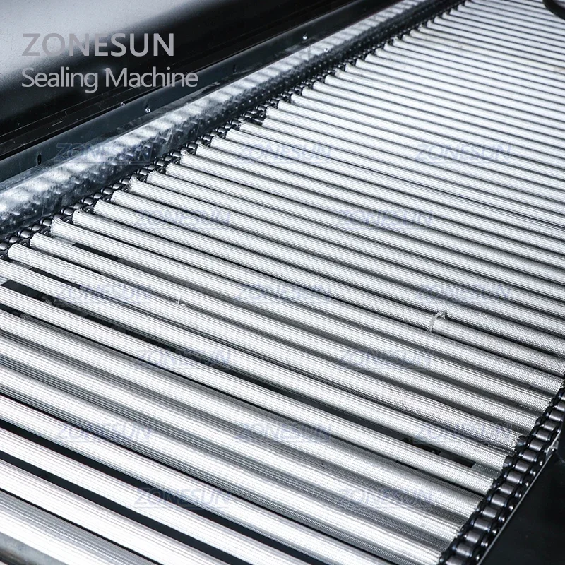 ZONESUN التلقائي آلة تغليف الانكماش الحراري فيلم السدادة أدوات التعبئة والتغليف للمشروبات عصير المربى صلصة أدوات المائدة البلاستيكية ZS-BS4525
