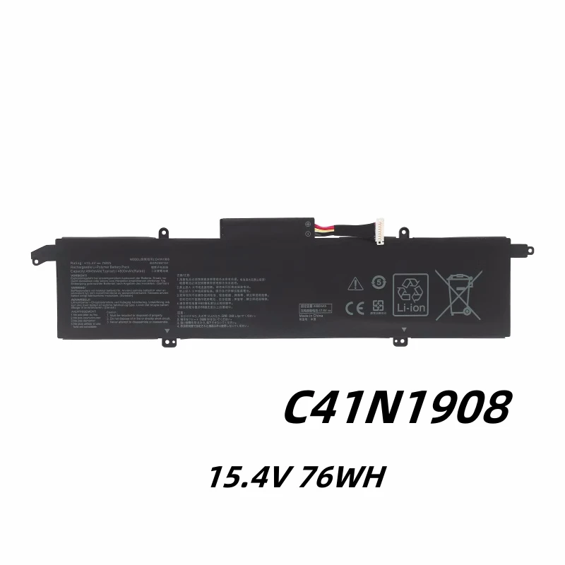 

C41N1908 15.4V 76WH Laptop Battery For ASUS Zephyrus G14 GA401 GA401II GA401IV GA401IU GA401II-R55TA8G GA401QM-K2023T