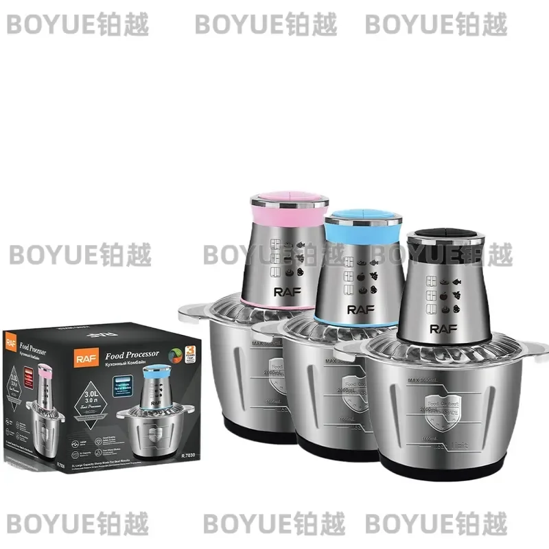 Electric Meat Grinder Stainless Steel Household Kitchen Appliance Multifunctional Food Processor Mincer Sausage Stuffer 3L