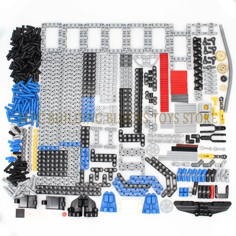 590pcs Technical Bulk Parts Pin Liftarm Beam Axle Connector Panel Gear Car Motorcycle Building Blocks Bricks Compatible Toy