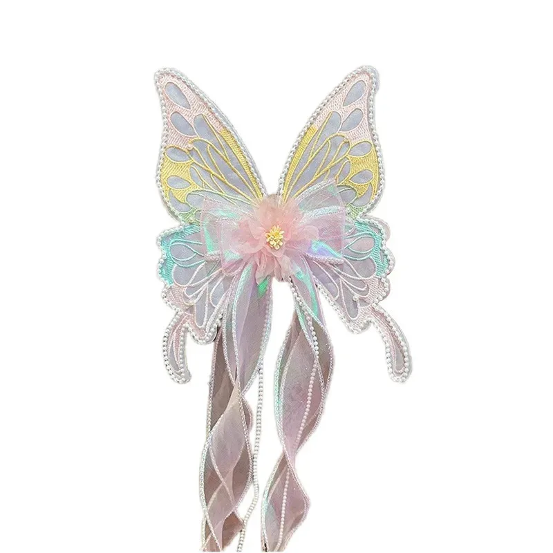 فراشة كبيرة الانحناء أشرطة إكسسوارات الشعر دبابيس الشعر أغطية الرأس مقاطع الشعر دبابيس الشعر الأميرة الفتيات إكسسوارات الشعر المشابك #6