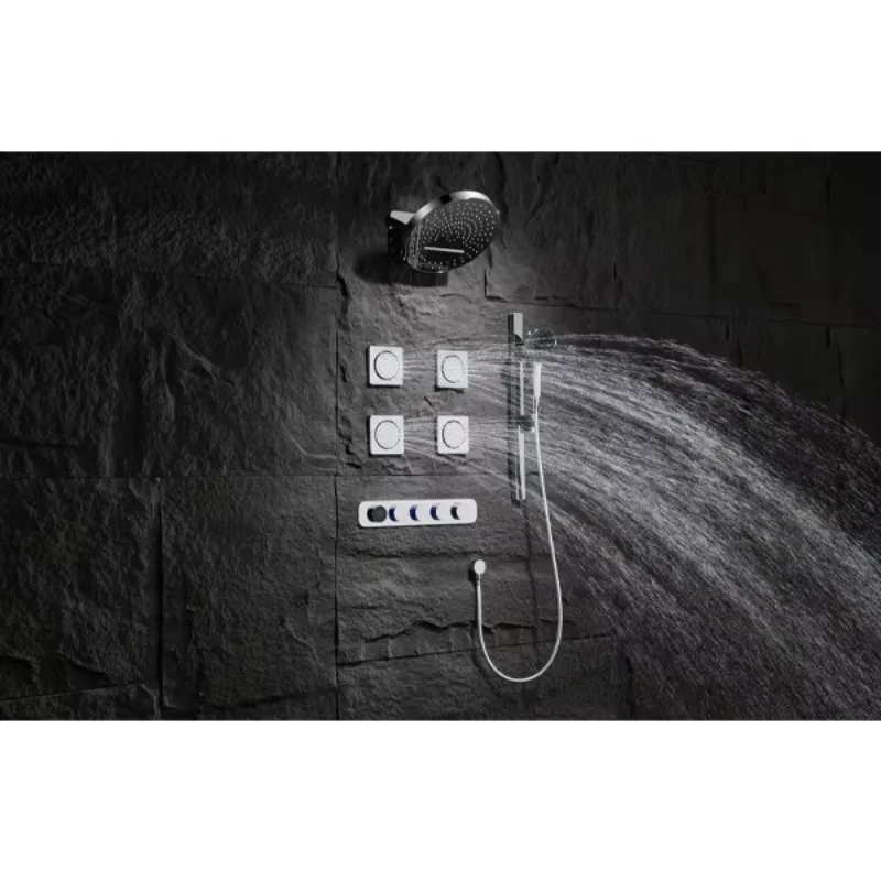 

Sundream shower system with temperature display thermostatic faucet group Intelligent shower system group