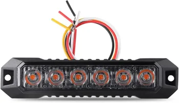 Mini lumière stroboscopique à 6 LED, montage en surface, lampes clignotantes pour camion, voiture, véhicule, phare à LED, balise d'urgence, danger, lumière iodée