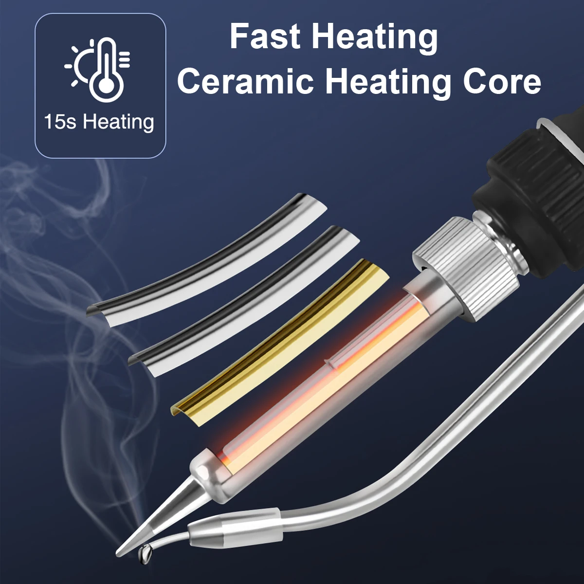 NEWACALOX Soldering Iron Kit Industrial Automatic Solder Feeding with Temp Adjust, 60W Soldering Gun with 50g Soldering Wires - Image 2
