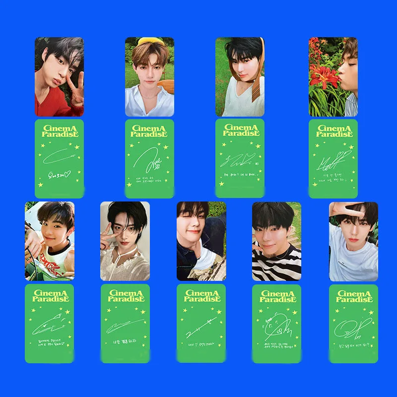 9pcs/set ZB1 Mini 4 Album CINEMA PARADISE Group LOMO Card RICKY KIM GYUVIN ZHANGHAO Postcard Collection Photo Card Gift