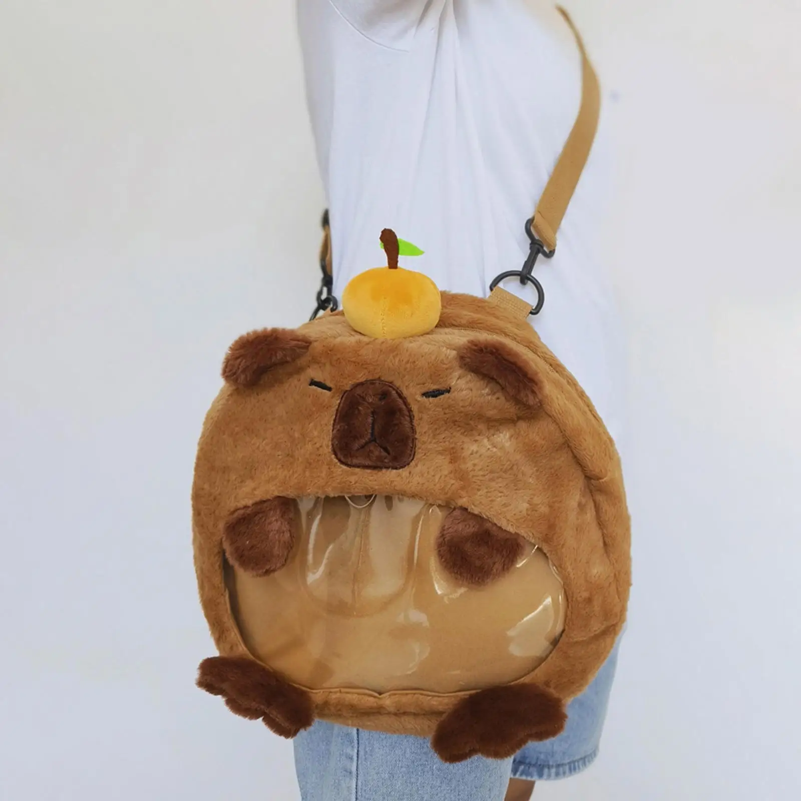 Capybara Backpack แฟชั่นกระเป๋าเป้สะพายหลังการ์ตูนน่ารักสําหรับการเดินทางช้อปปิ้งบนท้องถนน