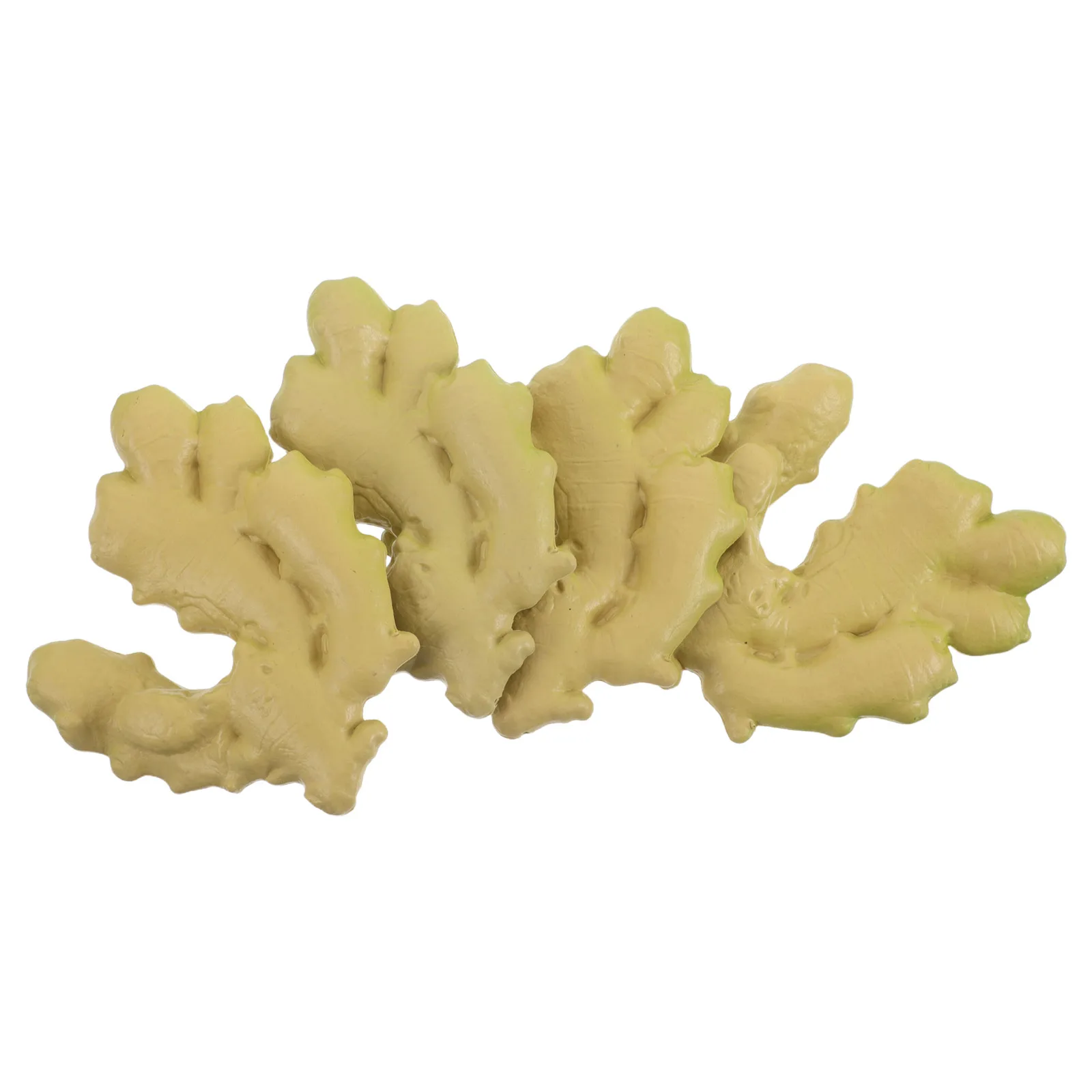 

4 pcs Simulated Vegetables Realistic Artificial Ginger Props Lifelike Display Model Photo Faux Accessories Food Home Kitchen