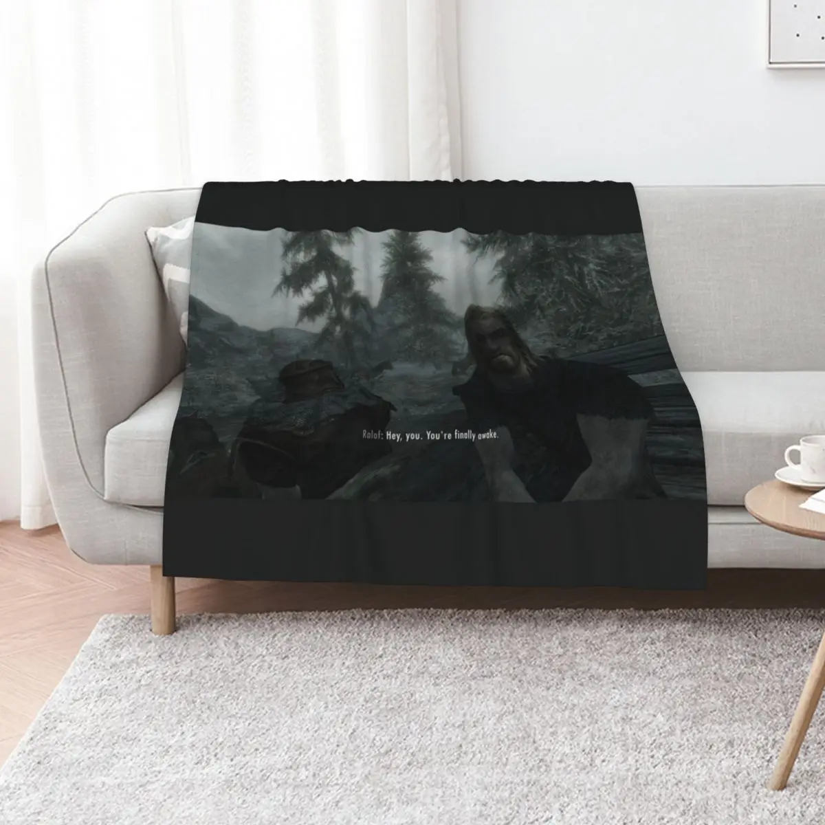 

Hey you. Your finally awake. Throw Blanket Plaid Retros Cute Comforter Blankets