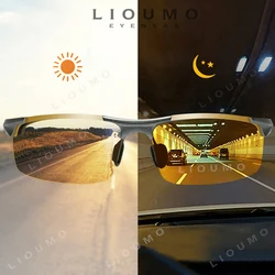 Top Anti-glare Tag Nachtsicht Gläser Für Fahren Männer Polarisierte Sonnenbrille Photochrome Fahrer Brille Gläser zonnebril heren