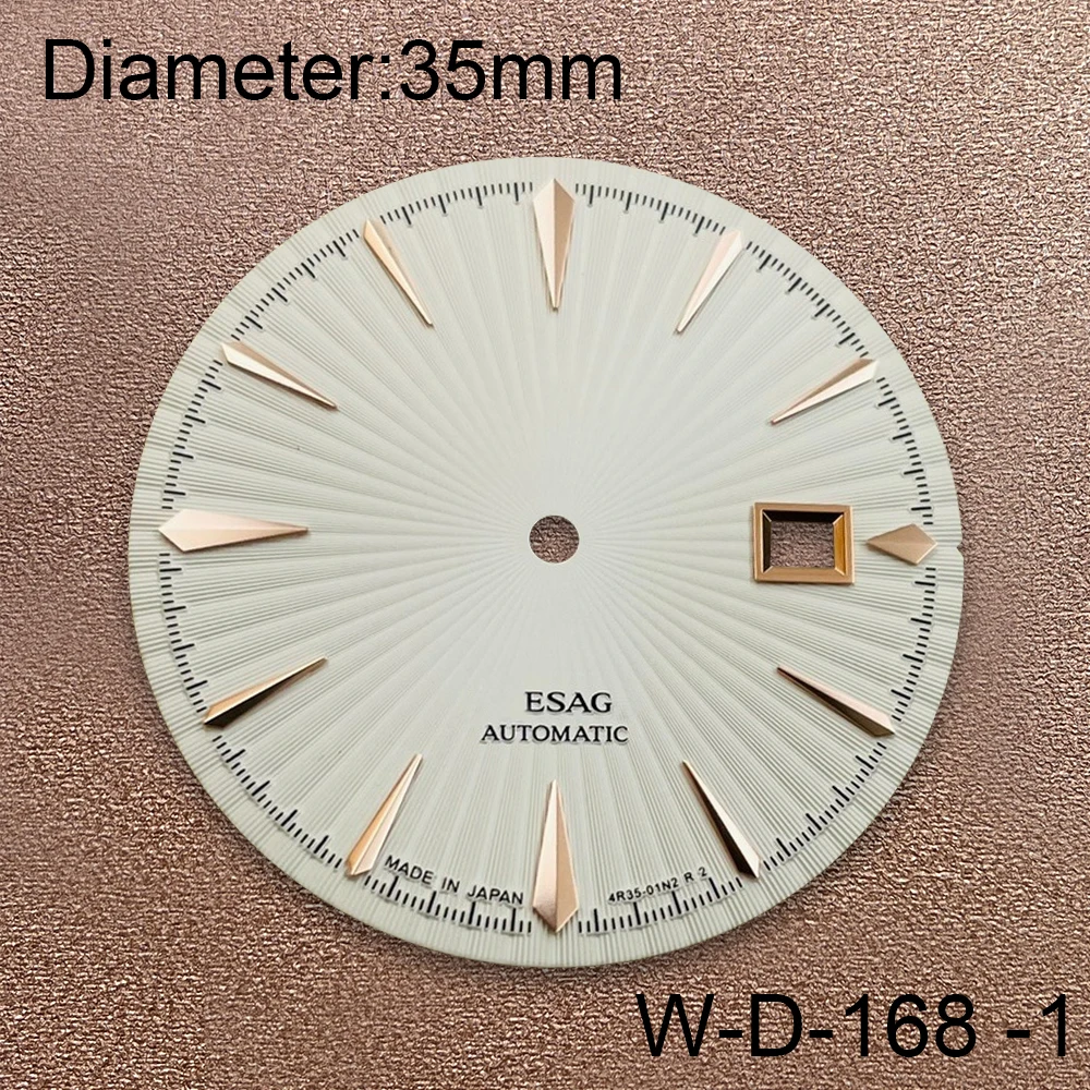 35mm S Logo Dial Suitable For NH35 Automatic Movement Cocktail Watch Dial NO Luminous Japan Watch Modification Accessories