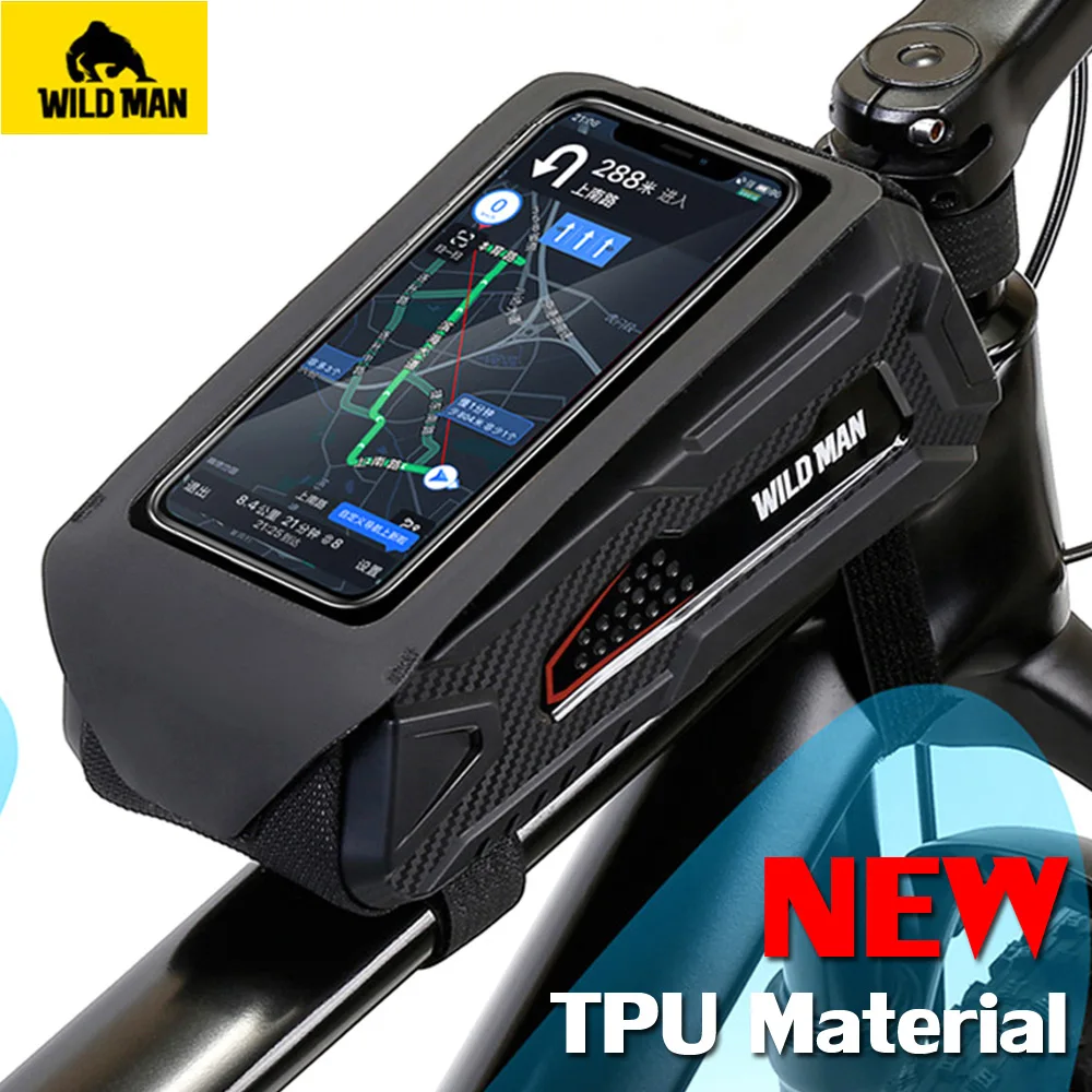 2023 NEW Bicycle Bag Waterproof Touch Screen Cycling Bag Top Front Tube Frame MTB Road Bike Bag 7.2 Phone Case Bike Accessories