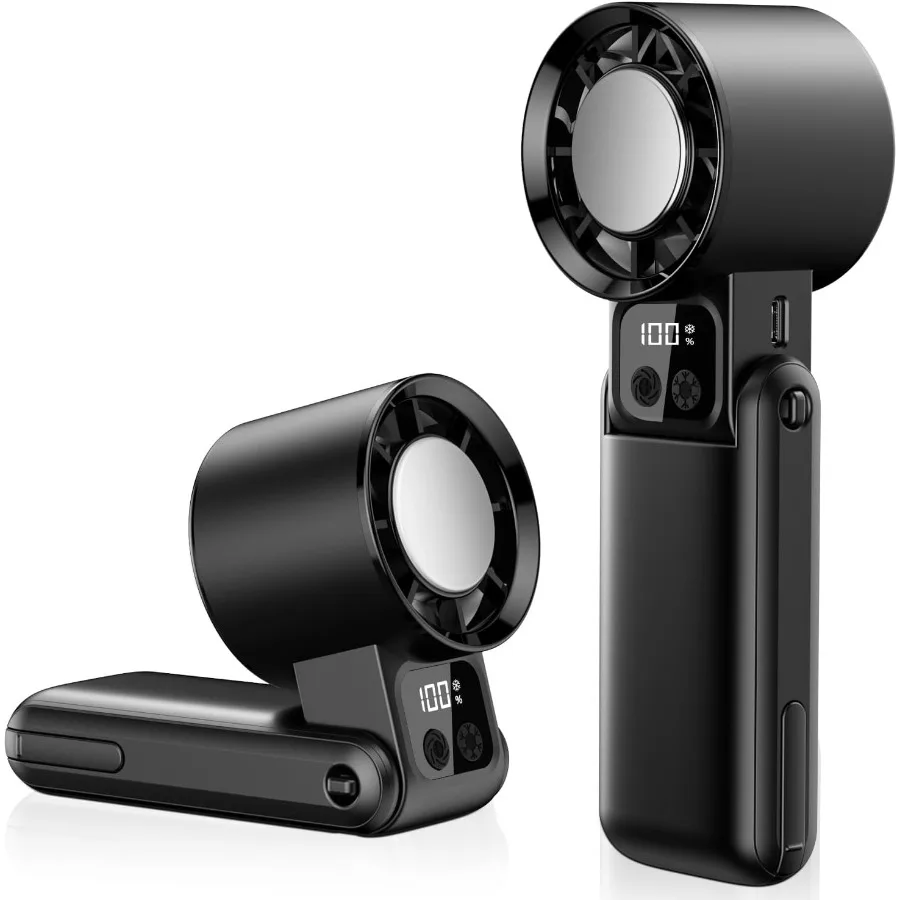 

Portable Handheld Fan 12000RPM Powerful Hand Fan Foldable with Air Turbo Tech Cooling Turbo Fan for Indoor Outdoor Activities T