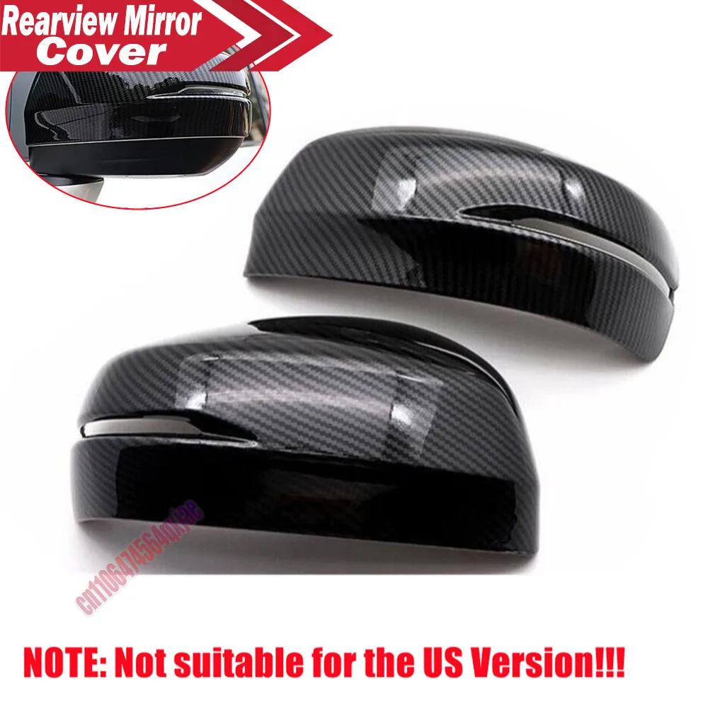 For Honda Odyssey 2015-2021 Car Rearview Side Mirror Cover Wing Cap Exterior Door Housing Shell Trim Adhesive Sticker ABS Carbon