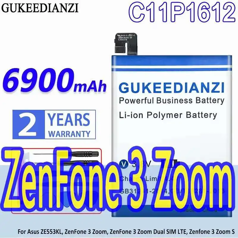 

Mobile Phone Battery C11P1612 6900Mah For Asus ZE553KL, Zenfone 3 Zoom, Zoom Dual Sim LTE, S