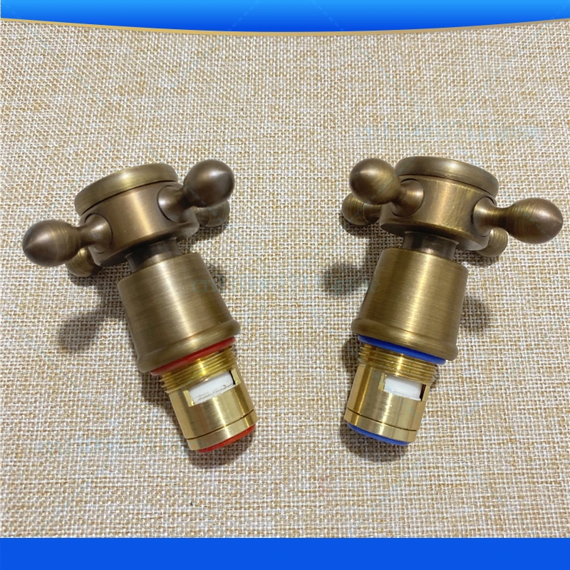 

Полностью медная ручка смесителя, крест, цветение сливы, маховик, старинный кран с двойной ручкой, сердечник клапана