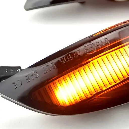 2x LED Dynamic Sequential Side Mirror Turn Signal Blinker Flowing‑Water Light For Renault Latitude 2010‑2015 Scenic III