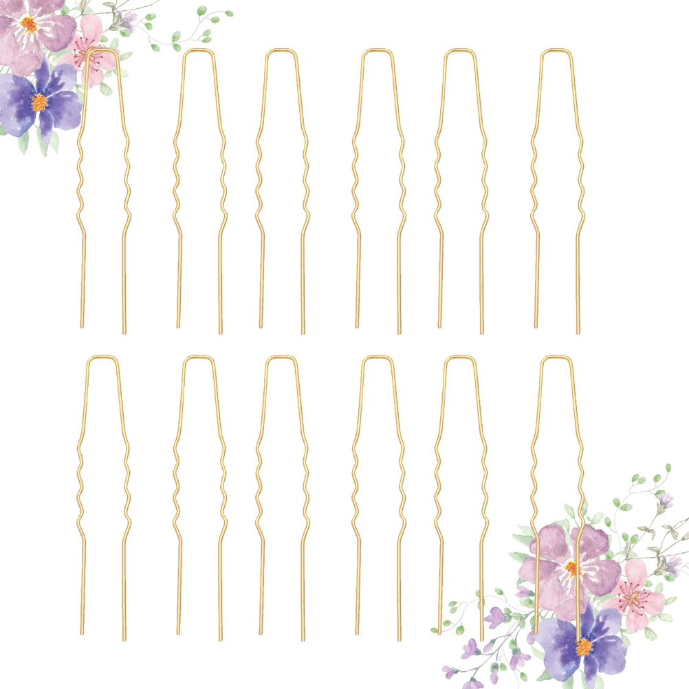 

100 Pcs Hairpin Materials U Shaped Stick Women DIY Headdress Iron Chopstick Part Non Slip Durable Hair Accessories