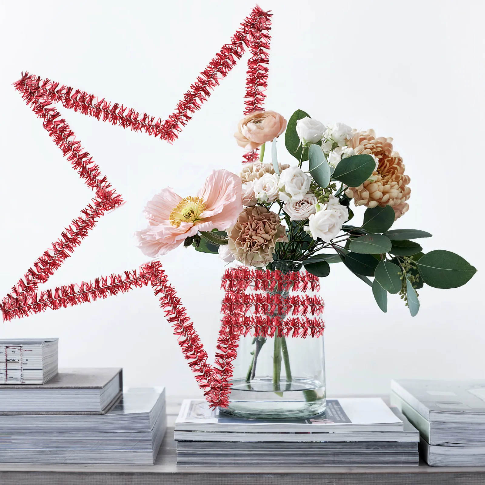 

100Pcs Glitter Pipe Cleaners 30Cm Twisted Stems for Kids DIY Craft Material Creative Gift Party Favors Decoration Royalblue