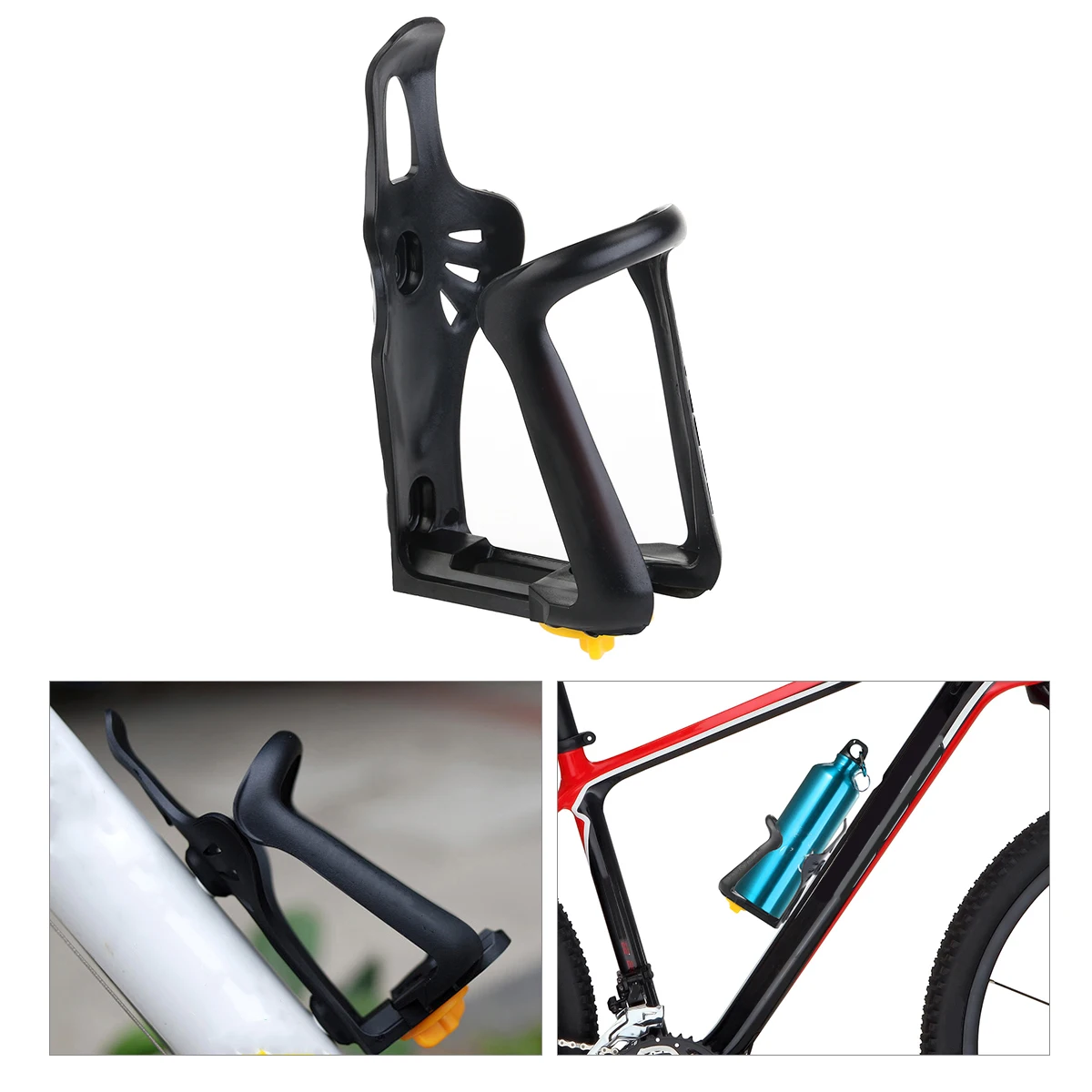 

2 pcs Bike Water Bottle Cages Universal Adjustable Cup Holder for Mountain Road Bicycle Frame Black Suitable Most Bikes Smooth